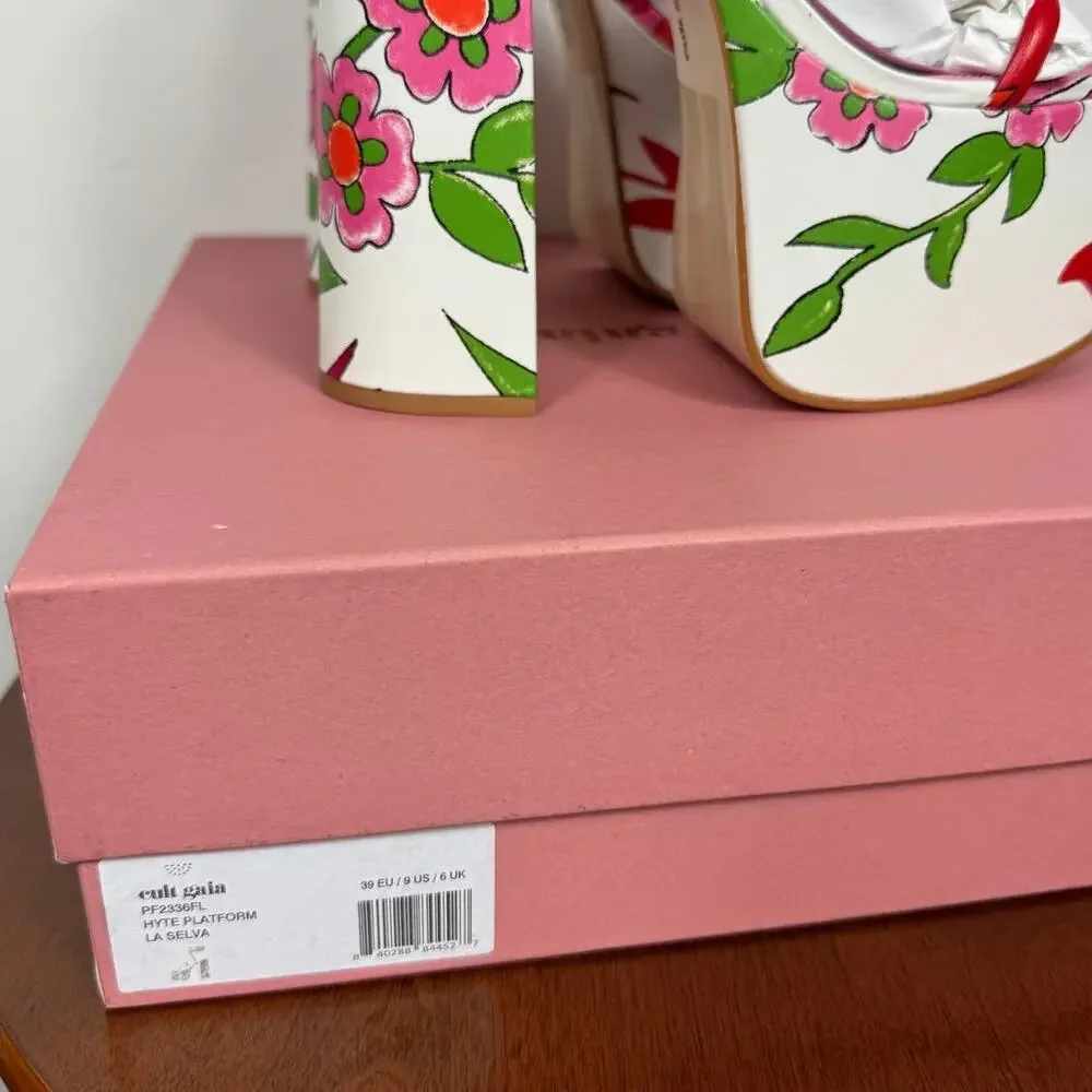New Cult Gaia Hyte Platforms Sandals in La Selva Floral Women's Size EU 39